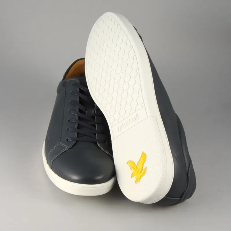 Lyle and Scott Findon Leather - Dark Blue-4